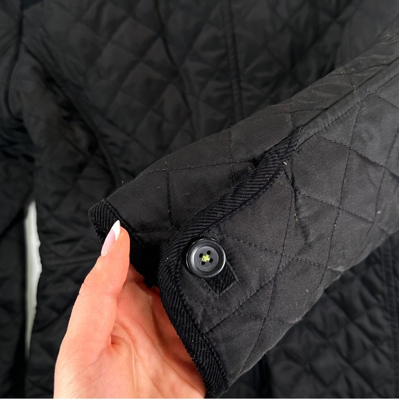 Boden Quilted Jacket Black Corduroy Collar Lightweight US 8 - Picture 5 of 10